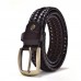 JASSY 105  125cm Breathable Men’s Leather Handwoven Vintage Casual Pin Buckle Hollow Belt