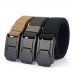 Men 125cm Nylon Casual Breathable Fashion Ring Buckle Belts