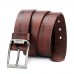 110  125cm Men’s PU Solid Color Retro Pin Buckle Casual Adjustable Business Belt