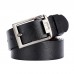 110  125cm Men’s PU Solid Color Retro Pin Buckle Casual Adjustable Business Belt