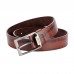 110  125cm Men’s PU Solid Color Retro Pin Buckle Casual Adjustable Business Belt