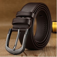 Jassy 120cm Men’s PU Leather Pin Buckle Business Casual Belt