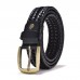 JASSY 105  125cm Breathable Men’s Leather Handwoven Vintage Casual Pin Buckle Hollow Belt