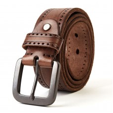 JASSY 110  130cm Men’s Business Casual Genuine Leather Pin Buckle Simple Belt