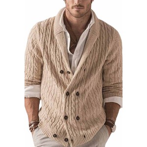 Men's Lapel Winter Warm Casual Collar Sweater