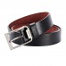 110  125cm Men’s PU Solid Color Retro Pin Buckle Casual Adjustable Business Belt