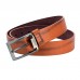 110  125cm Men’s PU Solid Color Retro Pin Buckle Casual Adjustable Business Belt